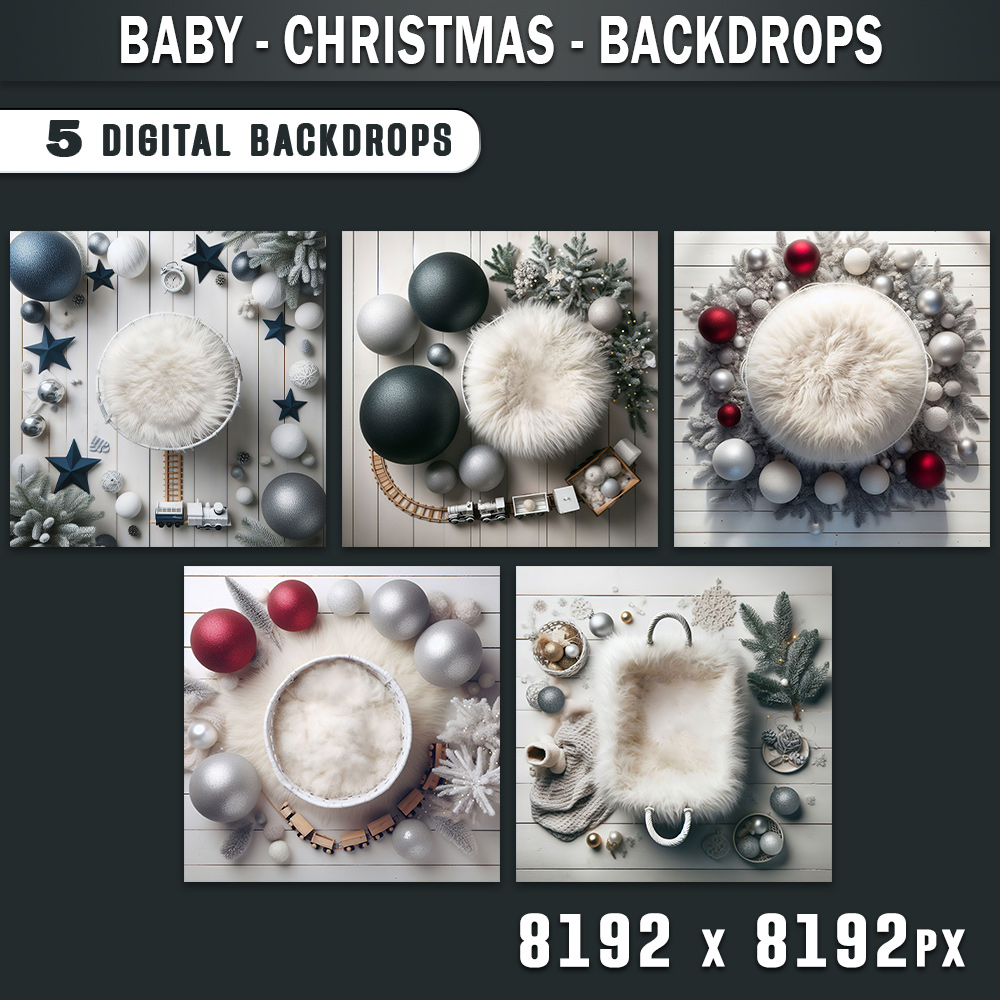 Backdrops - Baby - Christmas