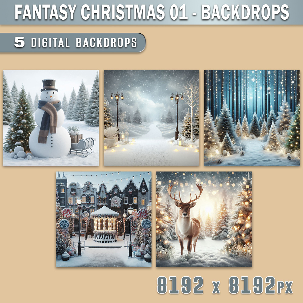 Backdrops - Fantasy Christmas