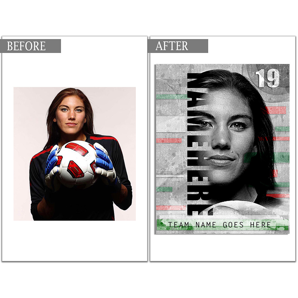 Name Portrait Sports Poster Design - Custom Made