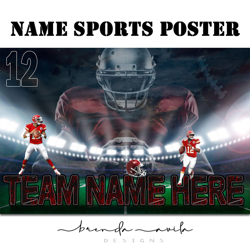 Name Sports Banner Design - Custom Made