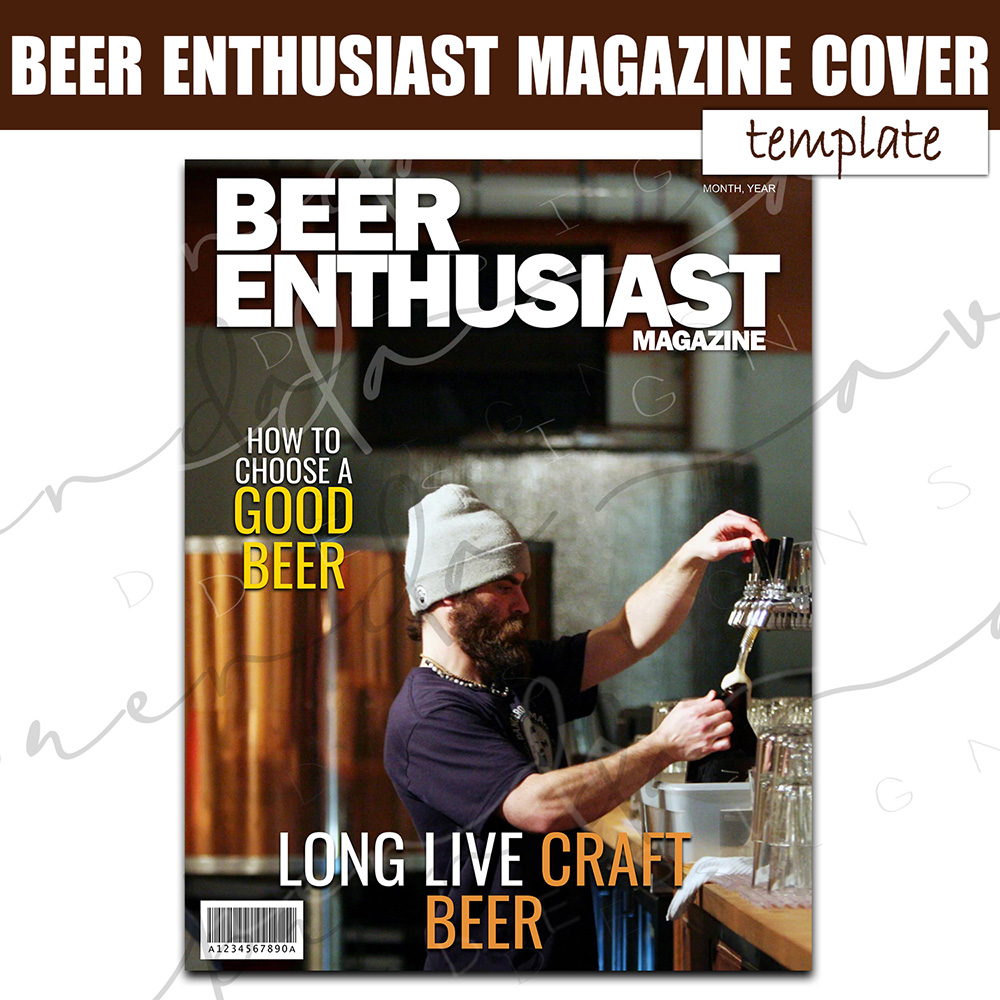 Beer Enthusiast Magazine Cover Template