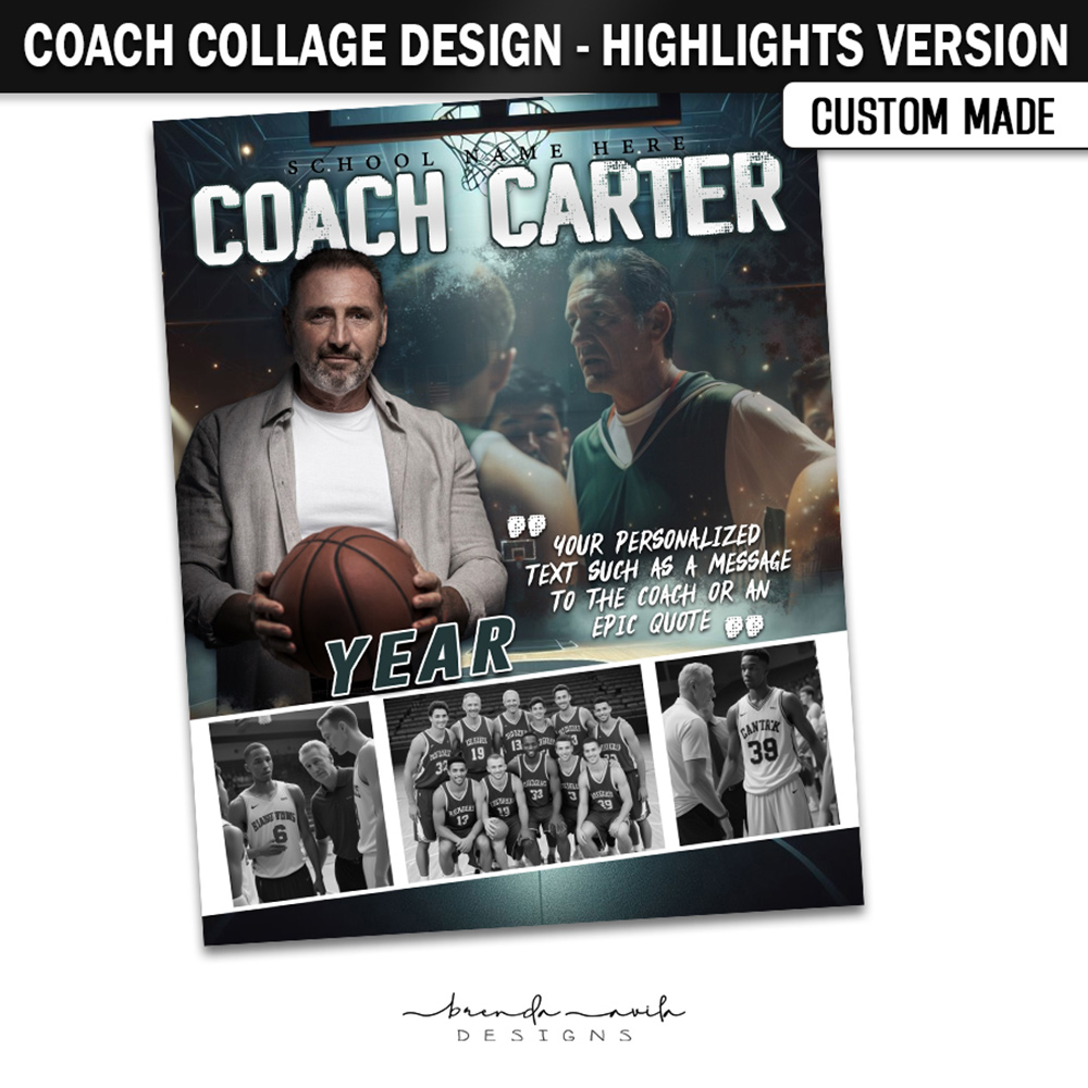 Custom Coach Sports Collage - Highlights Design
