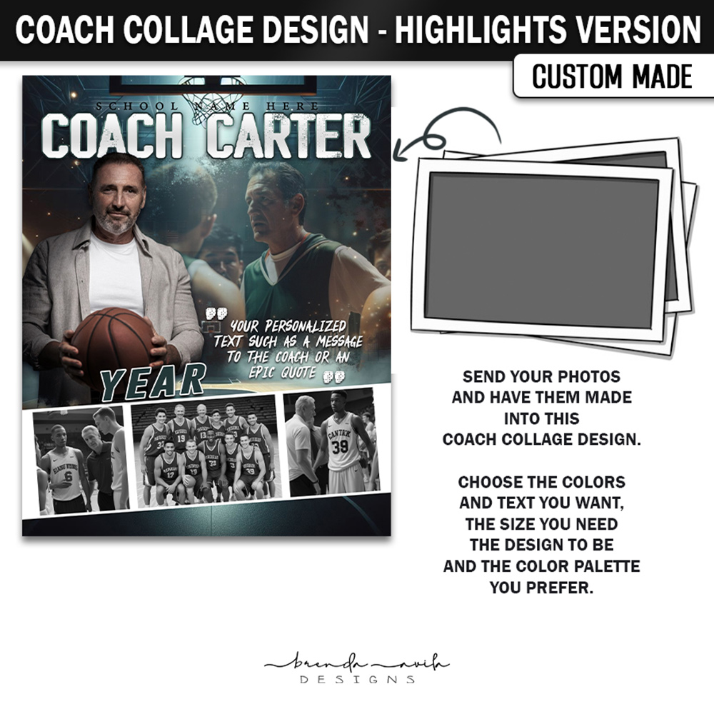 Custom Coach Sports Collage - Highlights Design