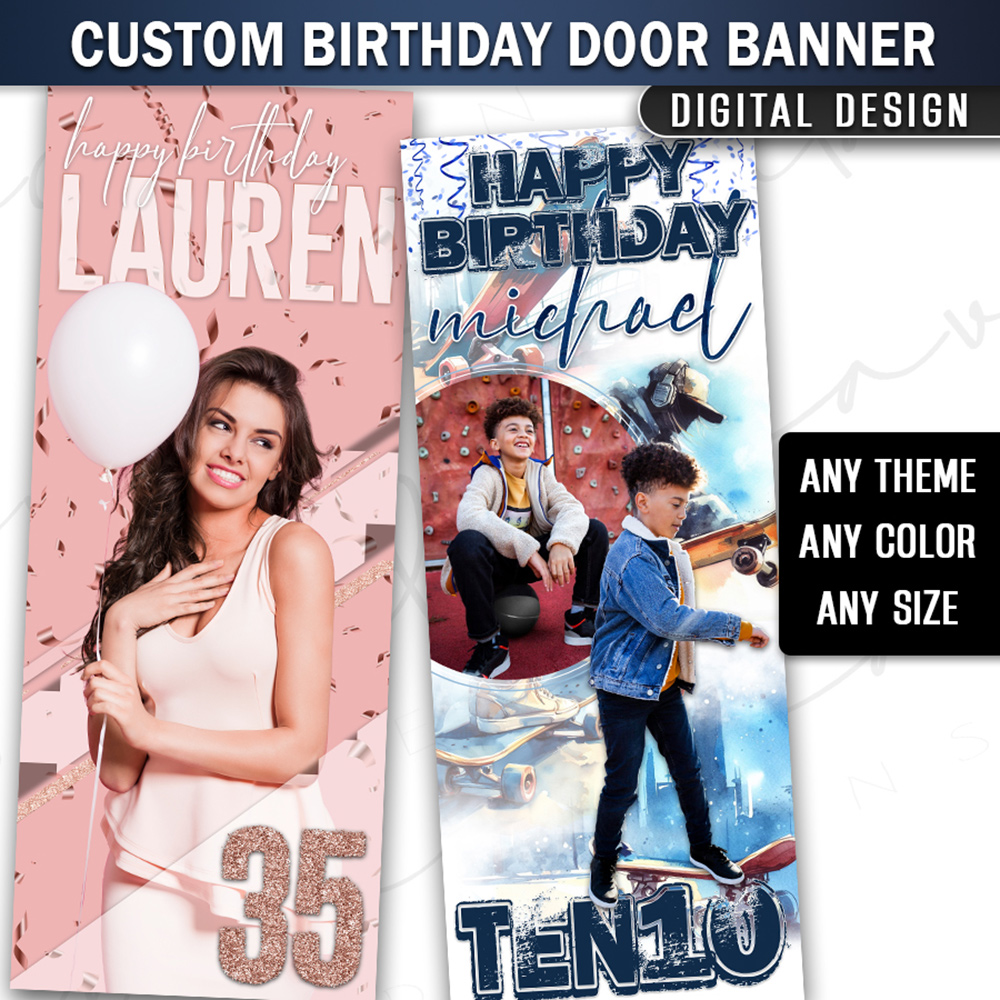 Custom Door Banner: Birthday