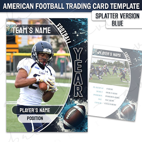 Football TC- Splatter Version- Blue