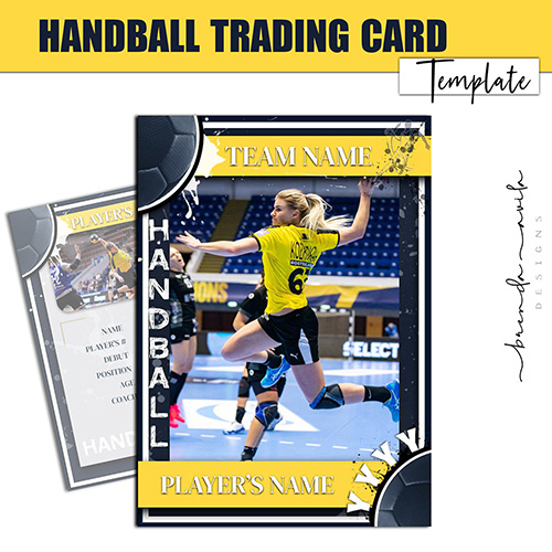 Handball Trading Card Template