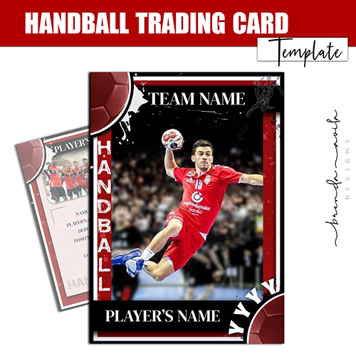 Handball Trading Card Template