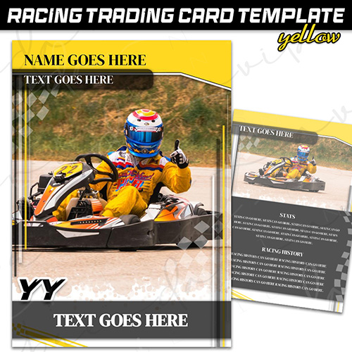 Racing Trading Card- Yellow